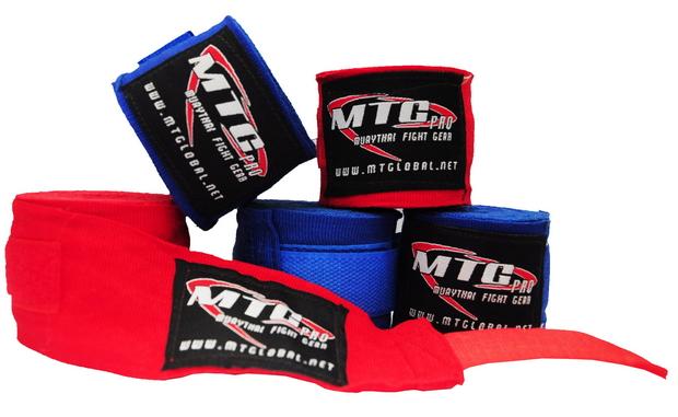MTG Pro 5m Elasticated Cotton Hand Wraps Boxing MMA Muay Thai