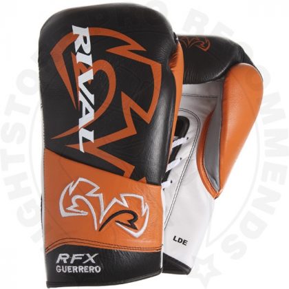Rival RFX Guerreo UNIQUE Lace-up Gloves - Black & Orange