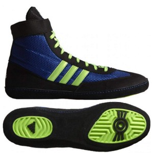 Adidas Combat Speed 4 Wrestling Shoes - Royal Green/Black