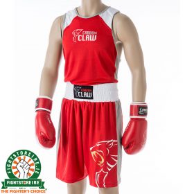 Carbon Claw AMT Premium Boxing Vest and Shorts - Red