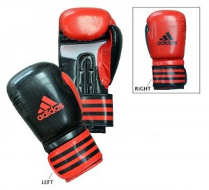 Adidas Power 200 Duo Boxing Gloves - Black/Red
