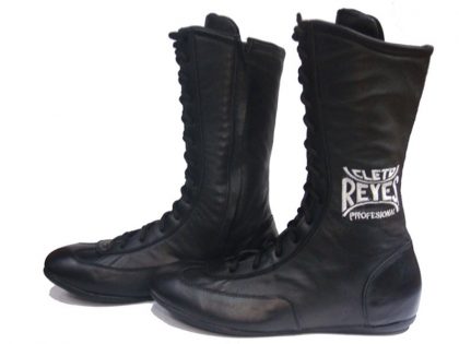 Cleto Reyes Leather High Top Boxing Boots - Black