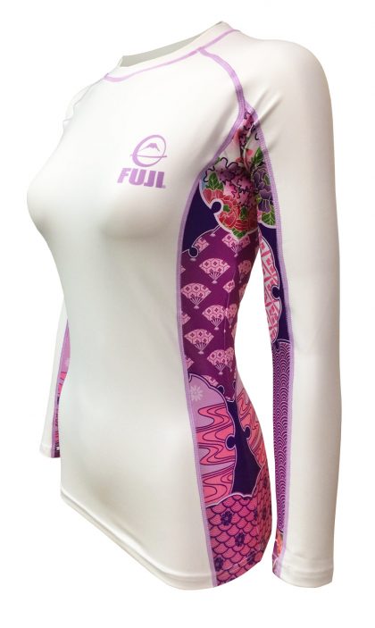 Fuji Sports Kimono Rashguard - White/Pink