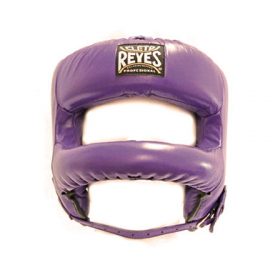 Cleto Reyes Redesigned Leather Headguard with Nylon Face Bar - Purple