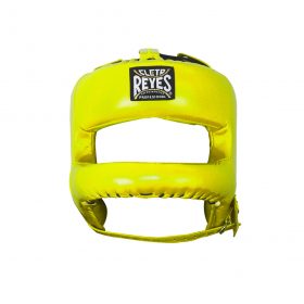 Cleto Reyes Redesigned Leather Headguard with Nylon Face Bar - Yellow