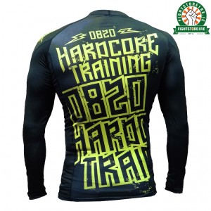 Hardcore Training 0820 Rashguard Black and Yellow