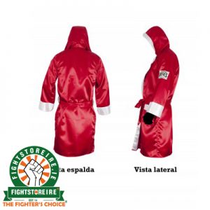 Cleto Reyes Satin Robe With Hood - Red