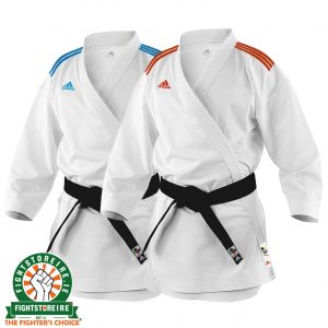Adidas adi-zero Kumite Karate Uniform - 4.5oz - Blue / Red