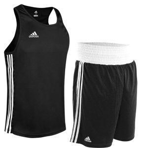 Adidas Base Punch Black Boxing Vest & Shorts Set