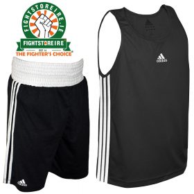 Adidas Base Punch Black Boxing Vest & Shorts Set