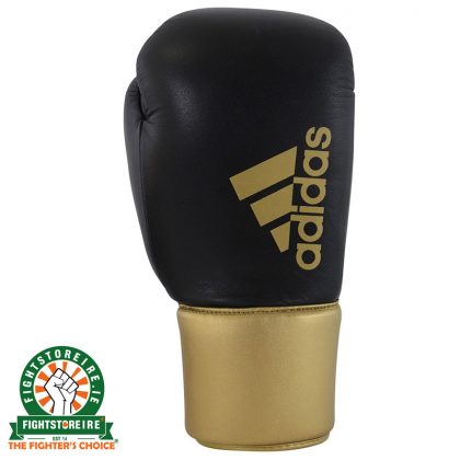Adidas Hybrid 400 Pro Lace Boxing Gloves - Black/Gold