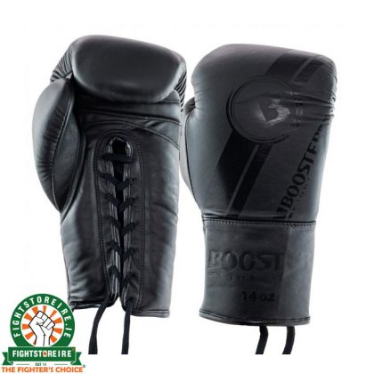 Booster PRO Range Leather Lace Up Gloves - Black