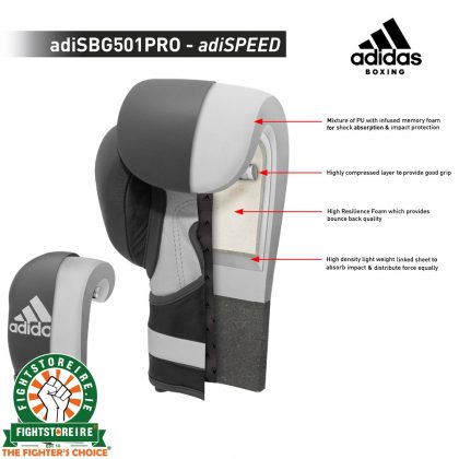 Adidas adiSpeed 500 Lace Boxing Gloves Black/Gold