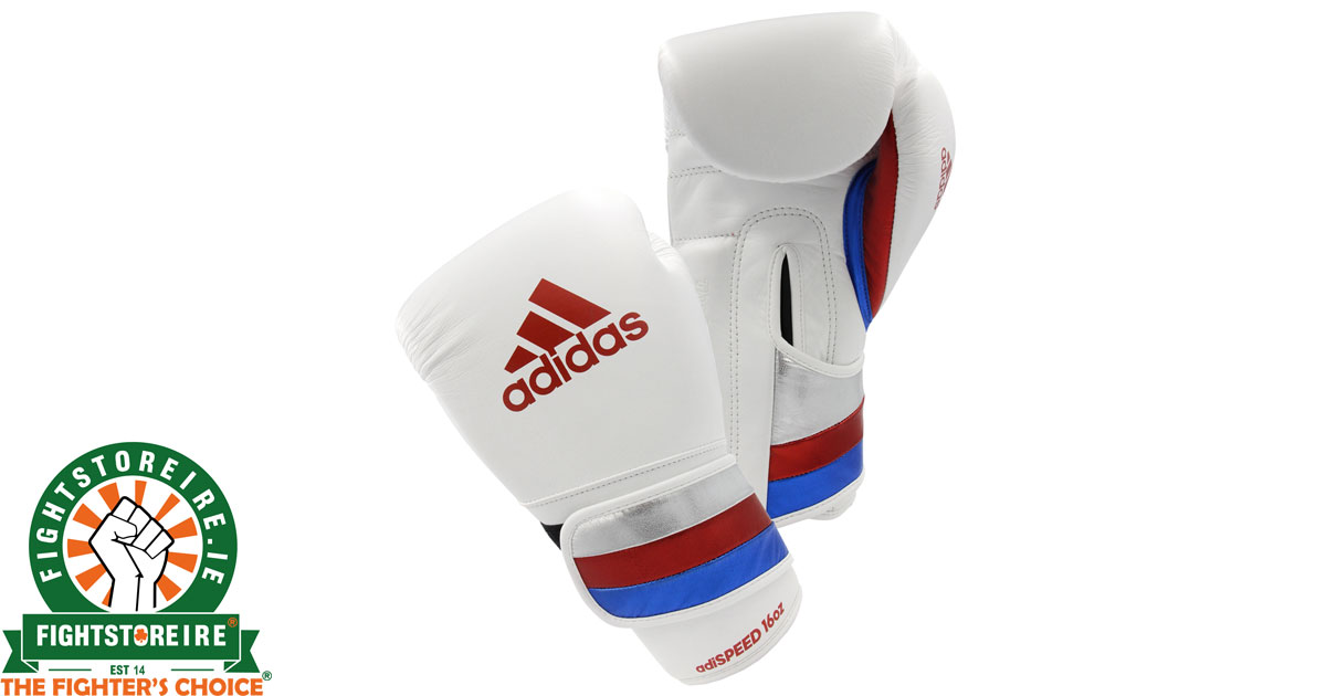 AdiSpeed ​​boxing gloves white-blue-red 