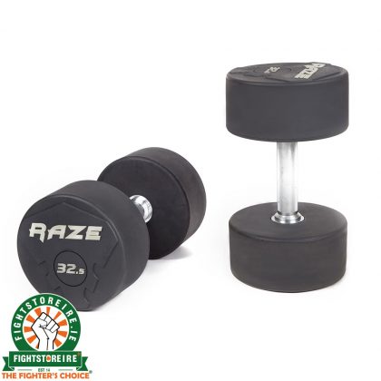 RAZE Premium Rubber Dumbbells (Sold Individually) - 32.5kg