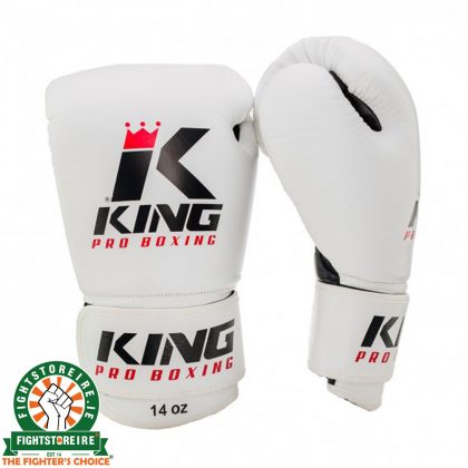 King Pro Boxing Muay Thai Gloves - White/Black