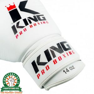 King Pro Boxing Muay Thai Gloves - White/Black