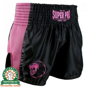 Super Pro Brave Thai Boxing Short - Black/Pink