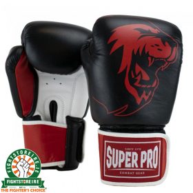 Super Pro Warrior SE Leather Kickboxing Gloves - Red