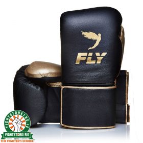 Fly Superloop Training Boxing Gloves - Black/Gold