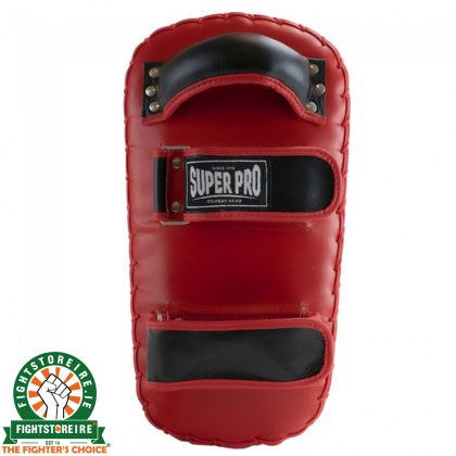 Super Pro Leather Thai Pads - Black/Red