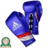 Adidas adiSpeed Lace Boxing Gloves Metallic - Blue | Fightstore IRELAND