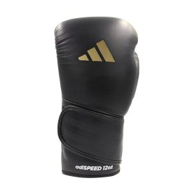 Adidas adiSpeed Velcro Leather Boxing Gloves - Black/Gold