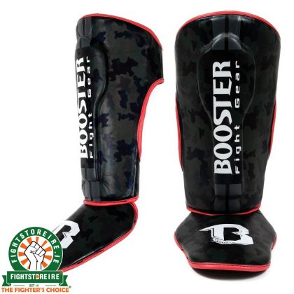 Booster Kids Camo Red Shinguards