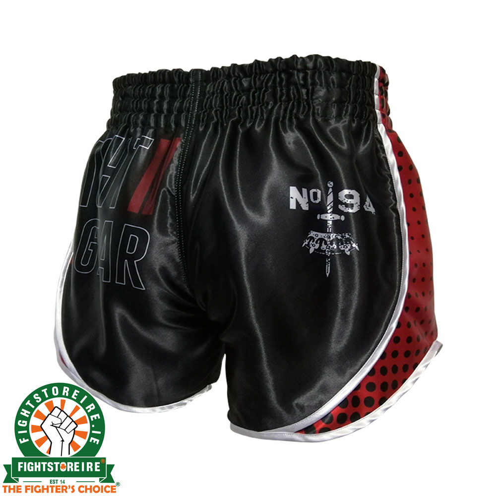 Booster Vintage Shield Muay Thai Shorts - Black/Red - Fightstore IRE