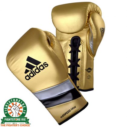 Adidas adiSpeed Lace Metallic Gold Boxing Gloves
