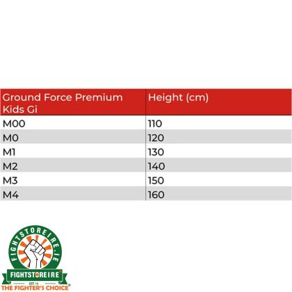 Ground Force Premium Kids BJJ Gi - White