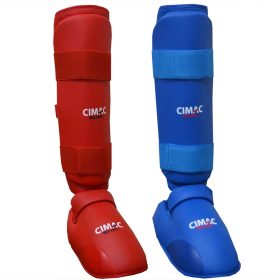 Cimac Shin And Removable Instep Pads - Red/Blue