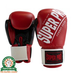 Super Pro Rebel Boxing Gloves - Red/White/Black