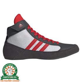 Adidas Havoc Adult Wrestling Shoes - Grey/Red/White