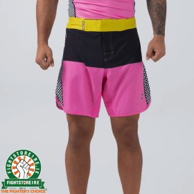 Kingz Retro Grappling Shorts Pink/Yellow