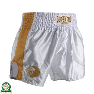 Super Pro Brave Thaiboxing Short - White/Gold
