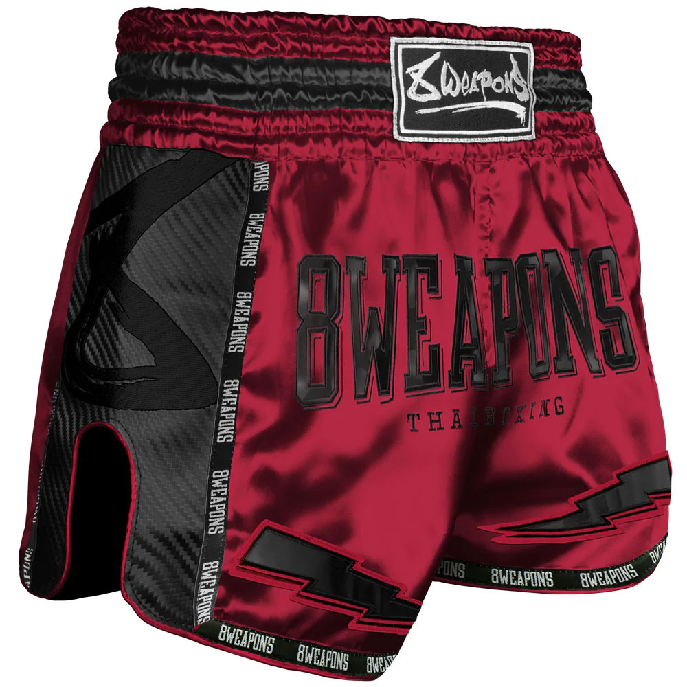 8 WEAPONS Carbon Muay Thai Shorts Red Dawn