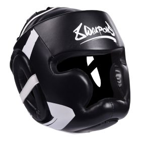 8 WEAPONS Unlimited Head Guard - Black/White